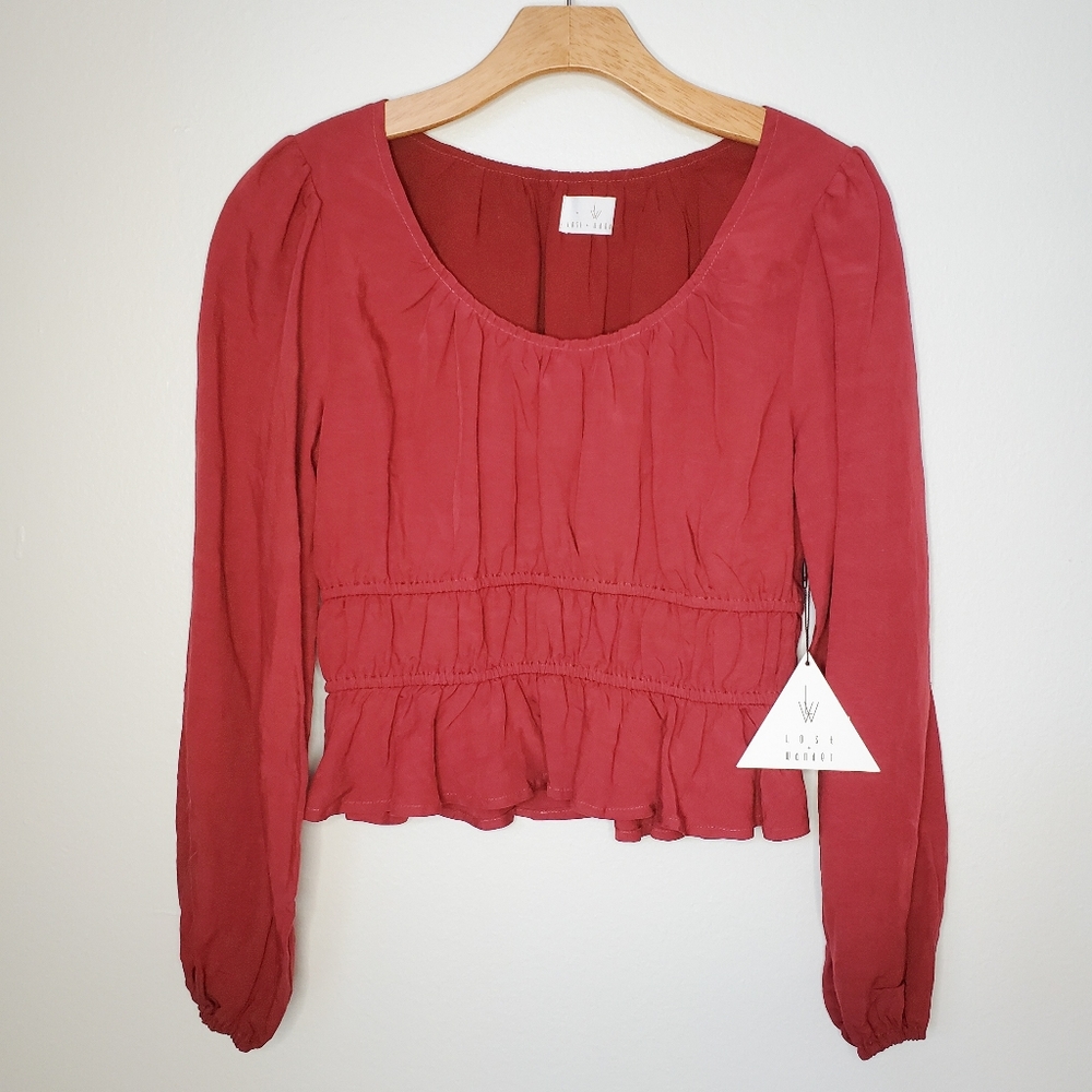 Lost + Wander Long Sleeve Linen Top